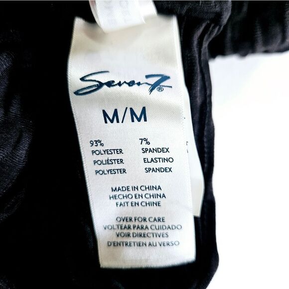 NWT Seven7 Scrunch Butt Anti Cellulite Honeycomb Texture Biker Shorts In Black M - Picture 9 of 10